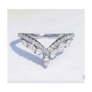 STERLING SILVER V WRAP RING